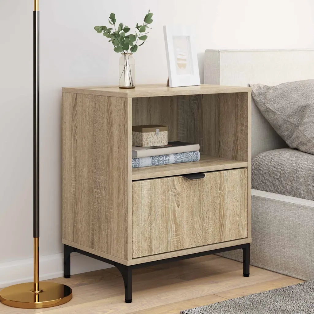 Set di 2 Comodini | Armadio da Notte | Mobiletto da notte rovere sonoma 49 x 36 x 61 cm