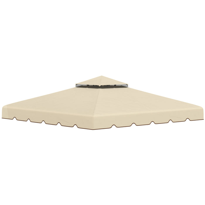 Tetto di Ricambio per Gazebo da Giardino 3x3m in Poliestere Beige