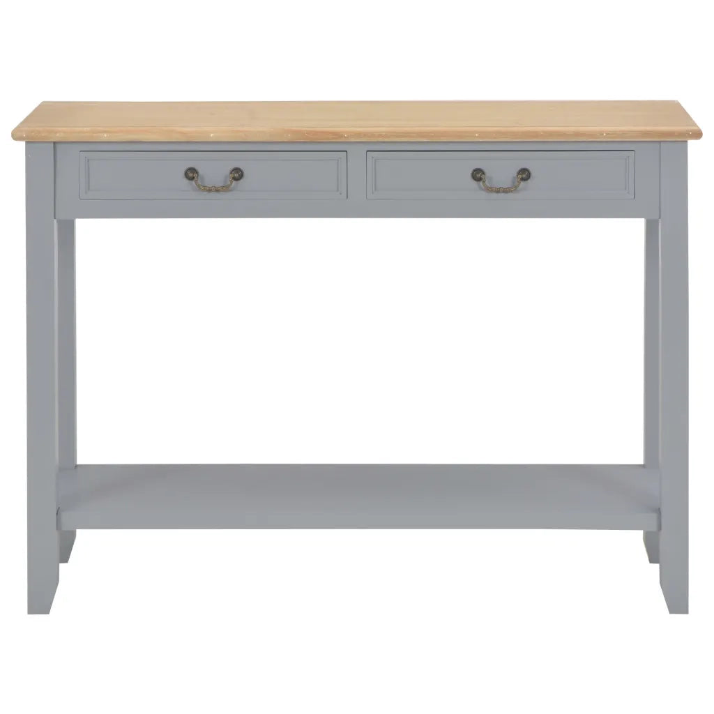 Tavolo Consolle Grigio 110x35x80 cm in Legno 249902