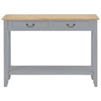 Tavolo Consolle Grigio 110x35x80 cm in Legno 249902