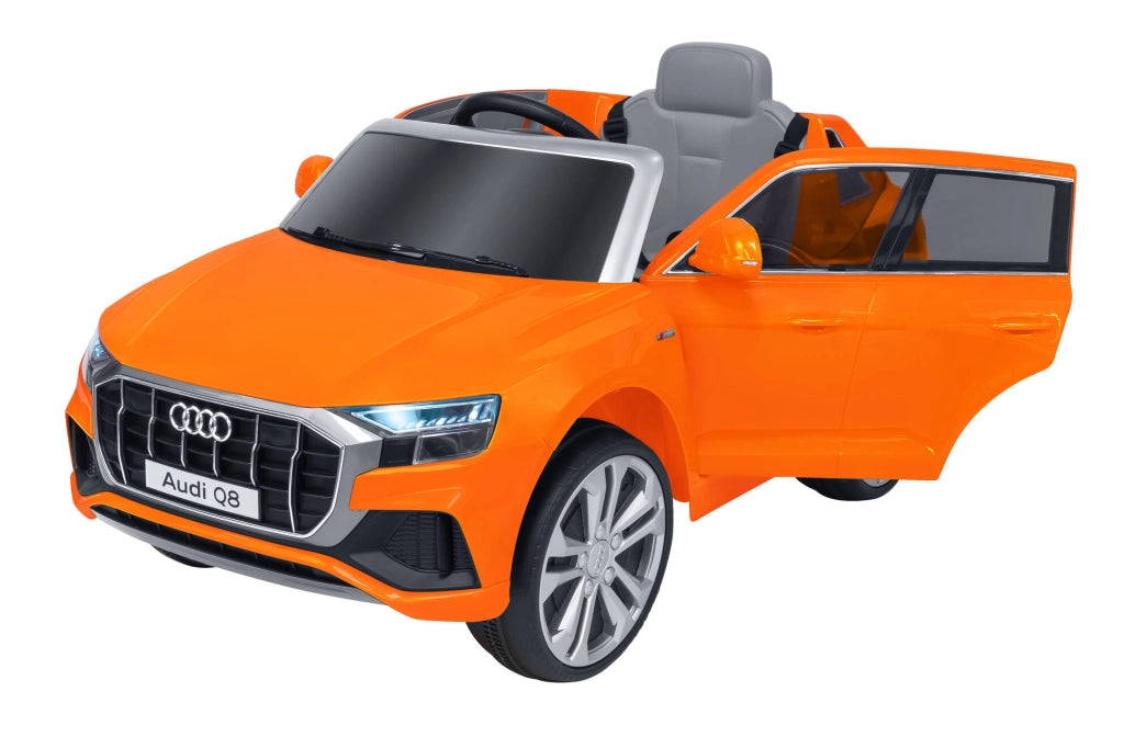 AUTO ELETTRICA AUDI Q8 DA 12V CON RADIOCOMANDO IN COLORE ARANCIONE