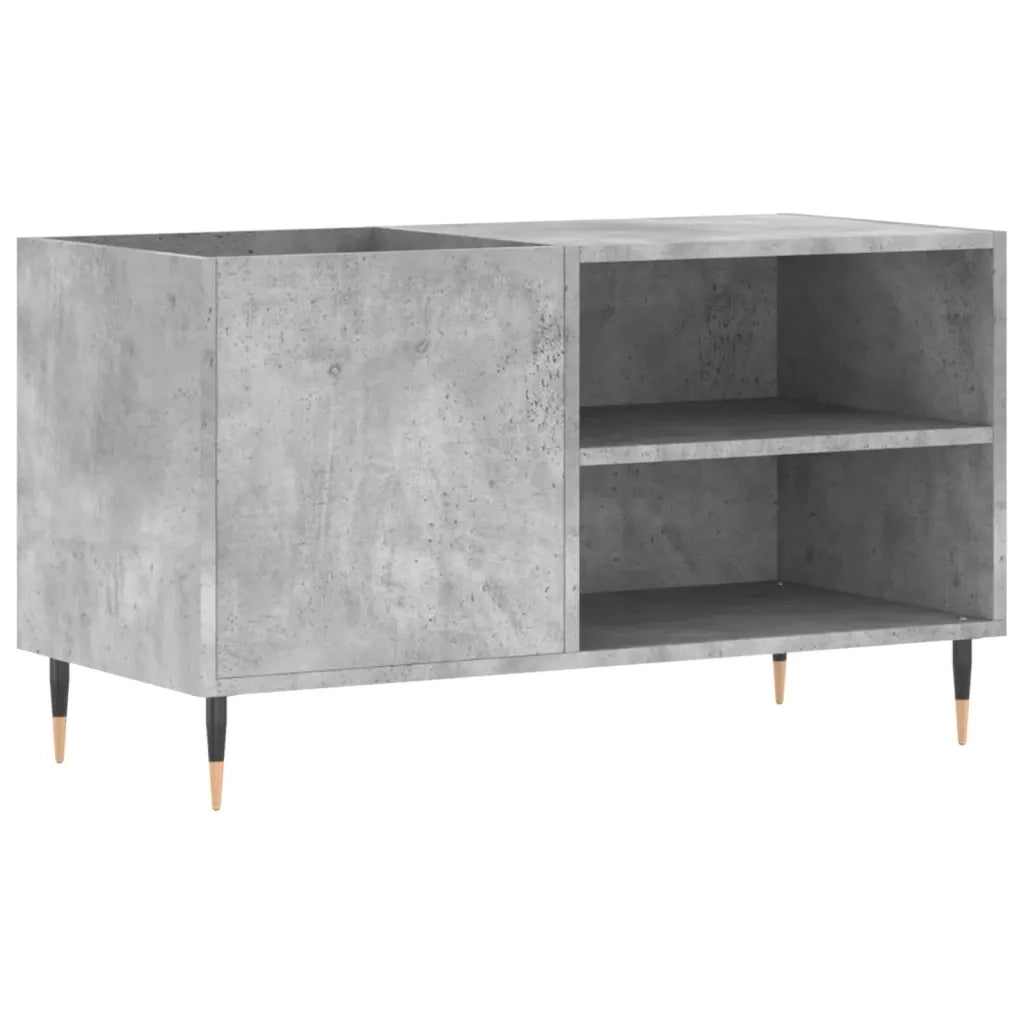 Mobile Porta Dischi Grigio Cemento 85x38x48cm Legno Multistrato 831696