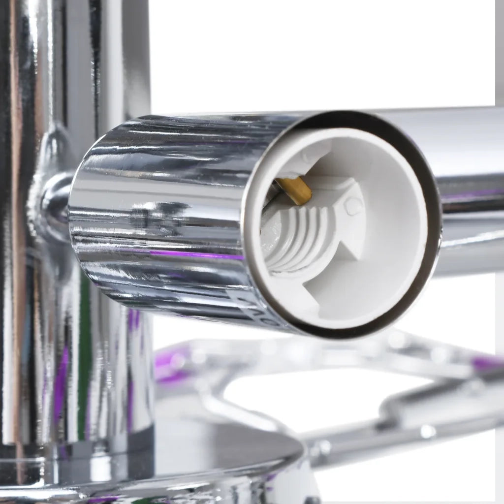Lampadario Foglie e Bracci in Cristallo Acrilico 5 E14 Viola CFW6911730