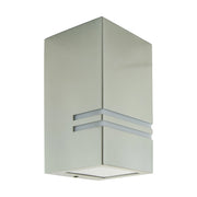 Applique esterna quadrata cromo opaco GU10 IP54 Struhm