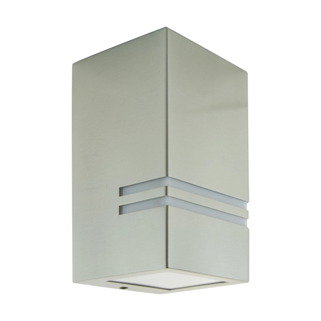 Applique esterna quadrata cromo opaco GU10 IP54 Struhm