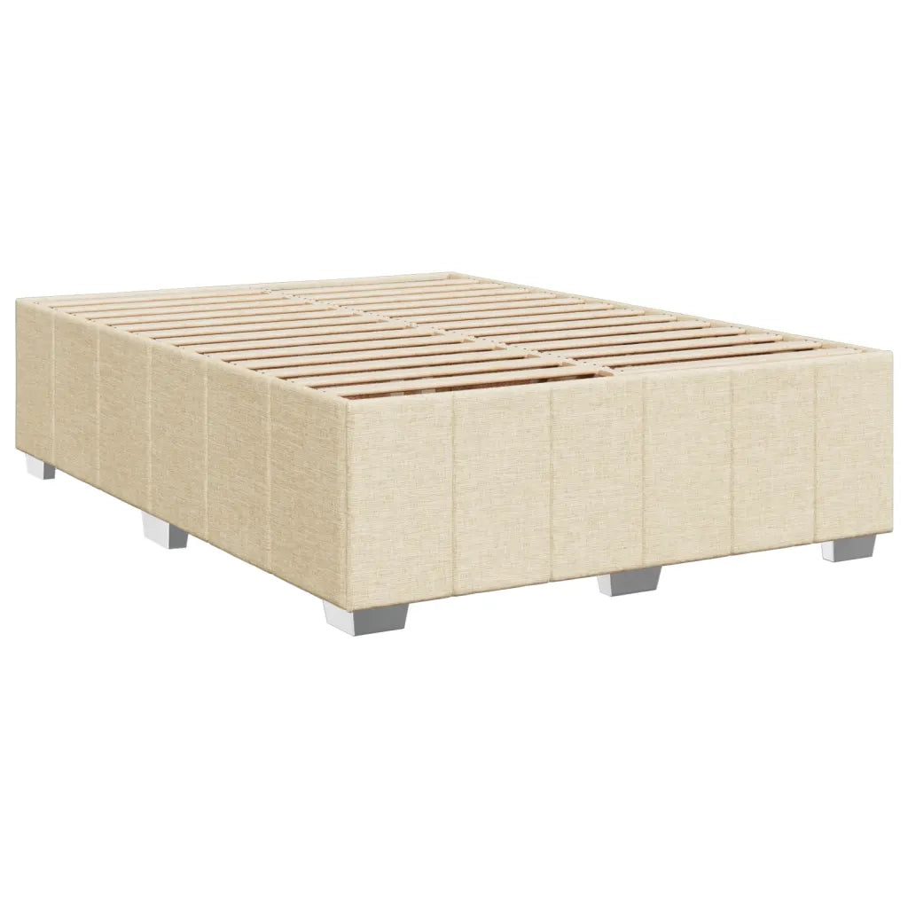Giroletto a Molle con Materasso Crema 140x200 cm in Tessuto 3285482