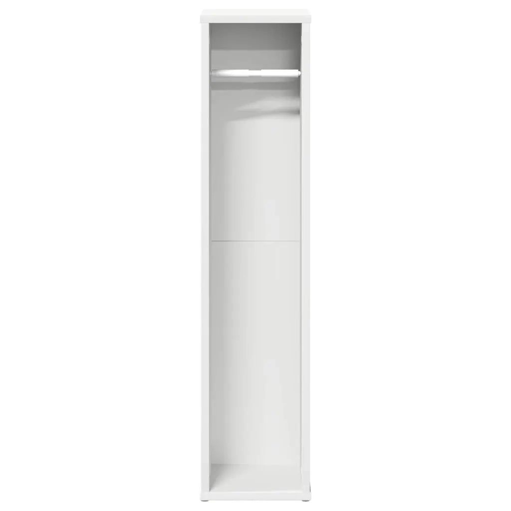 Mobile da Bagno con Portarotolo Bianco 20,5x20x90 cm