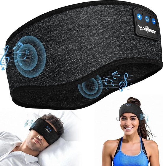 Slaaphoofdtelefoon Bluetooth 5.0 - Cuffie per la testa con 14 ore di riproduzione - Stereo Hi-Fi - Regalo per i coniugi che dormono a lato - Uomo e donna.