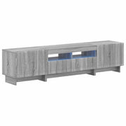 Mobile TV LED a 5 pezzi Sonoma grigio Legno ingegnerizzato 3416425