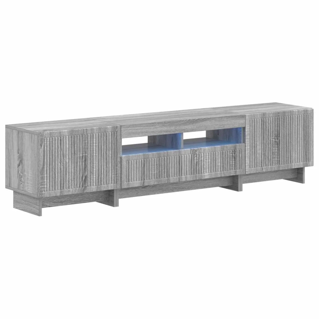 Mobile TV LED a 5 pezzi Sonoma grigio Legno ingegnerizzato 3416425