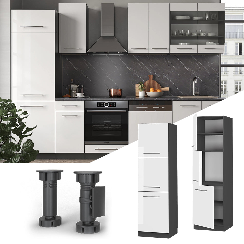 Vicco Mobile per forno da incasso Bianco lucido 60 cm