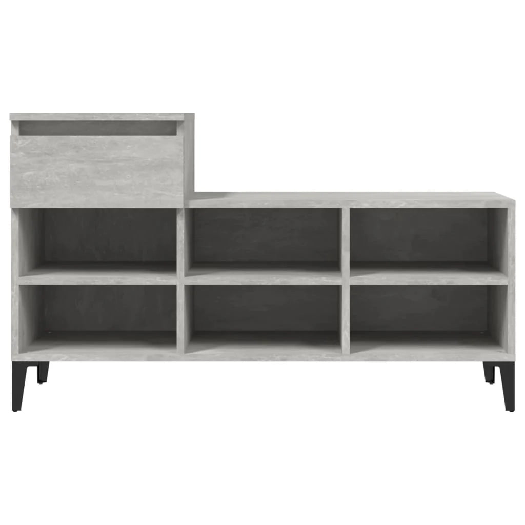 Scarpiera mobile contenitore per scarpe mobile per ingresso/corridoio/soggiorno 102 x 36 x 60 cm legno ingegnerizzato grigio 02_0021793