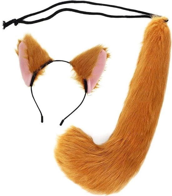 Set di costume per animali con cappello di pelliccia per cosplay e feste