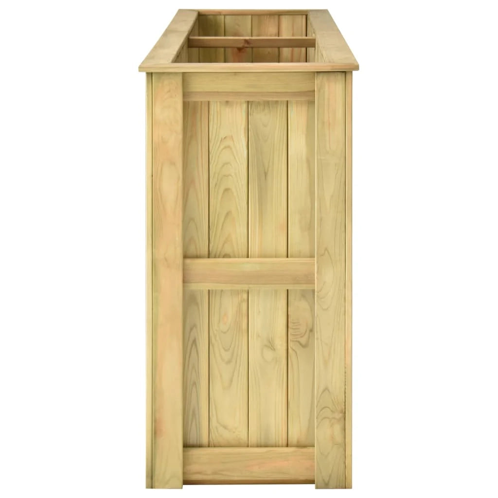 Fioriera rialzata 196 cm in legno di pino impregnato 02_0000844