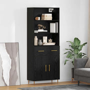 Credenza Rovere Nero 69,5 x 34 x 180 cm Legno multistrato 3416100