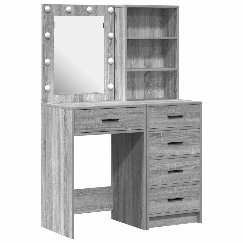 Tavolo da Trucco con cassetto 2 pcs Grigio 50 x 41 x 135 cm