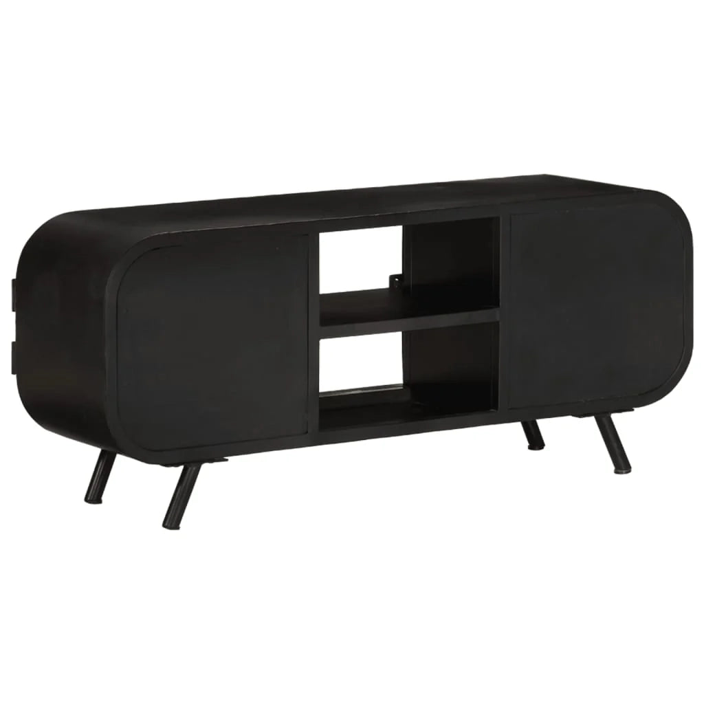Mobile TV multimediale scaffale TV mobile TV sala da pranzo soggiorno camera da letto 110 x 30 x 45 cm legno di mango marrone grezzo 02_0025742