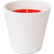 Flortis Bicchiere In Terracotta Con Candela Al Geraniolo Per Zanzare