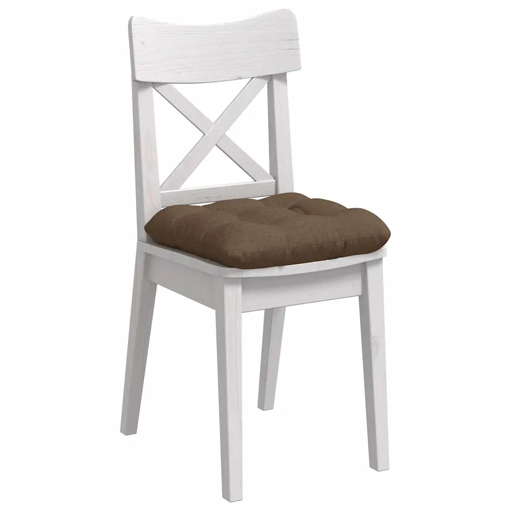 Cuscini per Seduta 4 pcs Marrone 40 x 40 x 12 cm Tessuto