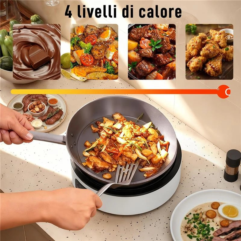 PIASTRA ELETTRICA A INFRAROSSI FORNELLO ELETTRICO 2000W CON GRIGLIA Ï30CM