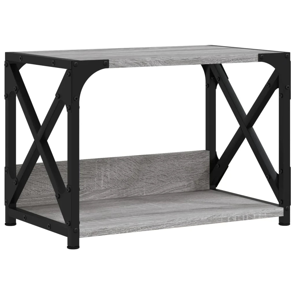 Supporto per stampante a 2 livelli Sonoma scrivania/ufficio 44 ​​x 26 x 31,5 cm grigio 02_0044798
