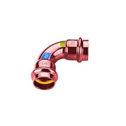 CURVA IN RAME A PRESSARE  90  ° FF ACQUA/GAS- Diam. 28- FRABO- pezzi 1