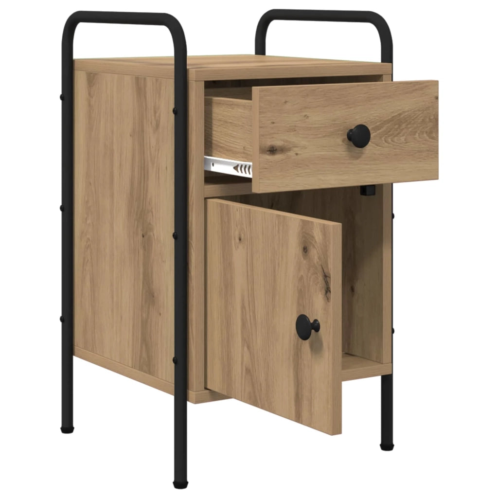 Armadio da Notte 2 pz Rovere Artigianale 35 x 36,5 x 61 cm 8007658