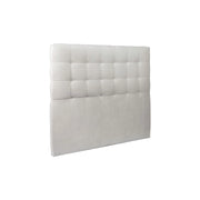 Testiera in tessuto velluto grigio chiaro imbottita L135 cm