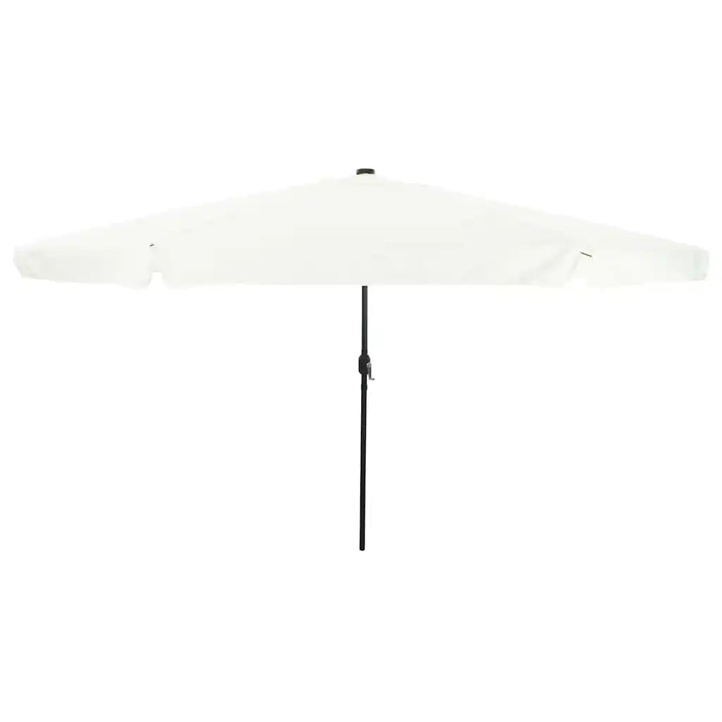 Ombrello da giardino-Ombrellone da spiaggia Sabbiato e Antracite 395 x 395 x 245 cm