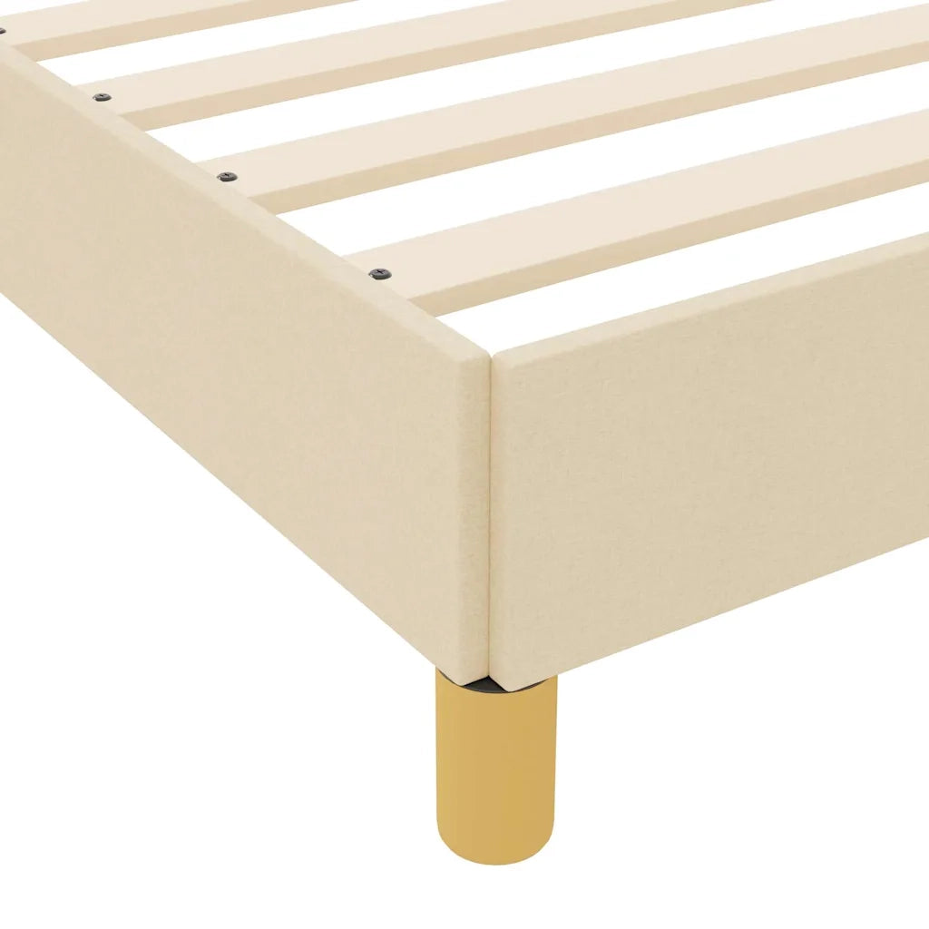 vidaXL Letto a molle Crema e Marrone 140 x 190 cm