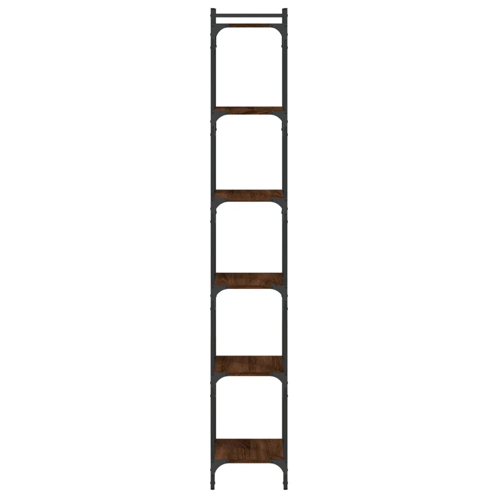 Libreria 6 Ripiani Rovere Marrone 40x30x188cm Legno Multistrato 837646