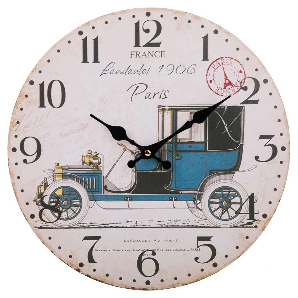 Orologio da parete in legno bianco d34x2h
