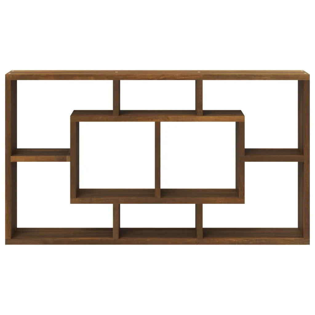 Scaffale a Muro 8 Scomparti Rovere Marrone 342594