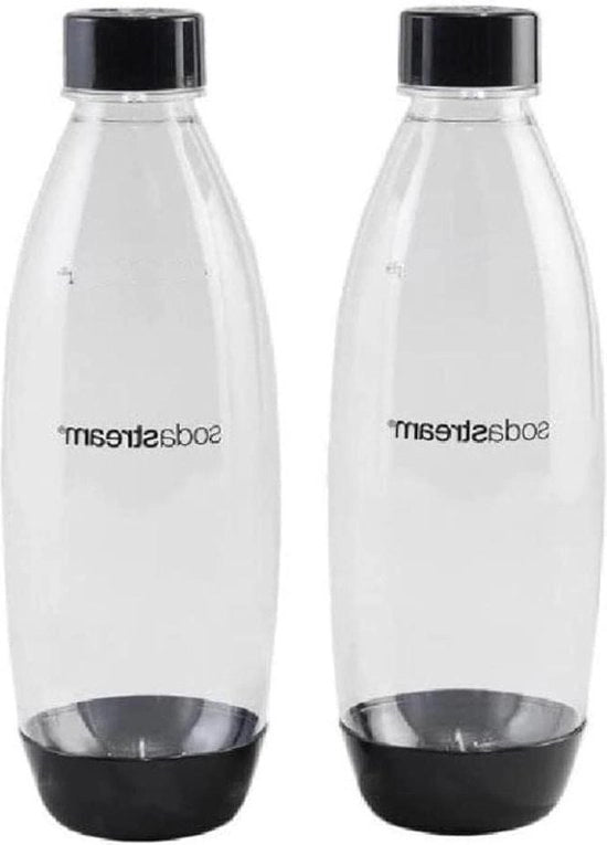 Set di flaconi di acqua 1 litro, reutilizzabili, resistenti alla lavastoviglie - set da 2 - per spirit terra e bruiswatermaker - colore nero