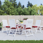Cuscini per Sedia 6 pz Rosso Vino 40x40x7 cm in Tessuto Oxford 361479