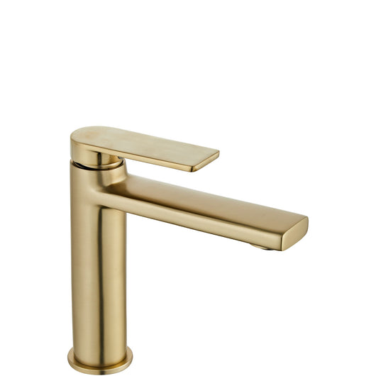 Rubinetto Da Lavabo Rea Verso Brush Gold Low