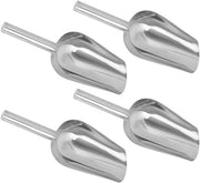 Set di 4 cucchiai in acciaio inossidabile per gelato e dessert - Accessorio da cucina per feste e buffet - 19 cm di lunghezza - Color argento