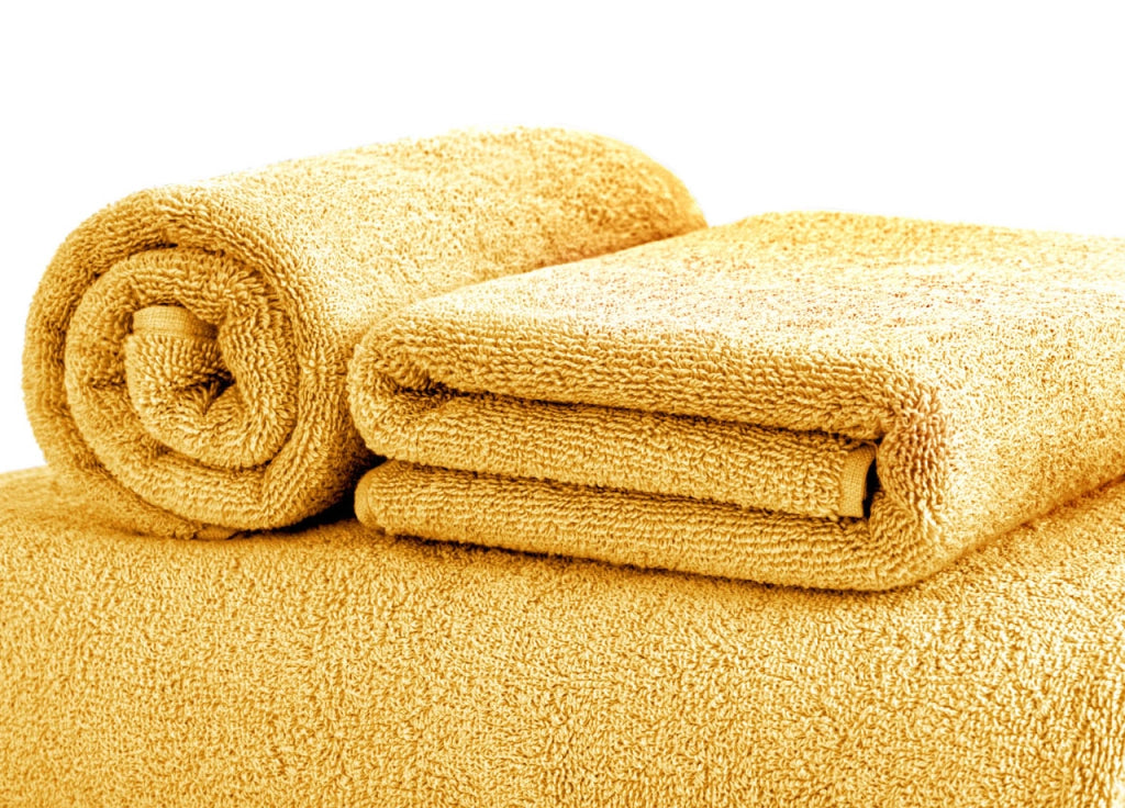 Asciugamani Salvietta Bagno In Morbida Spugna Modello Sophie Colore Gold - Telo - Gold