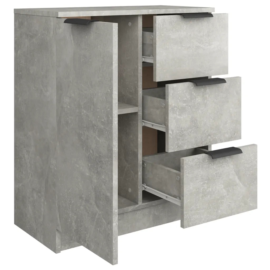 Credenza-Buffet-Armadio da cucina Grigio Cemento 60x30x70 cm in Legno Multistrato 946181