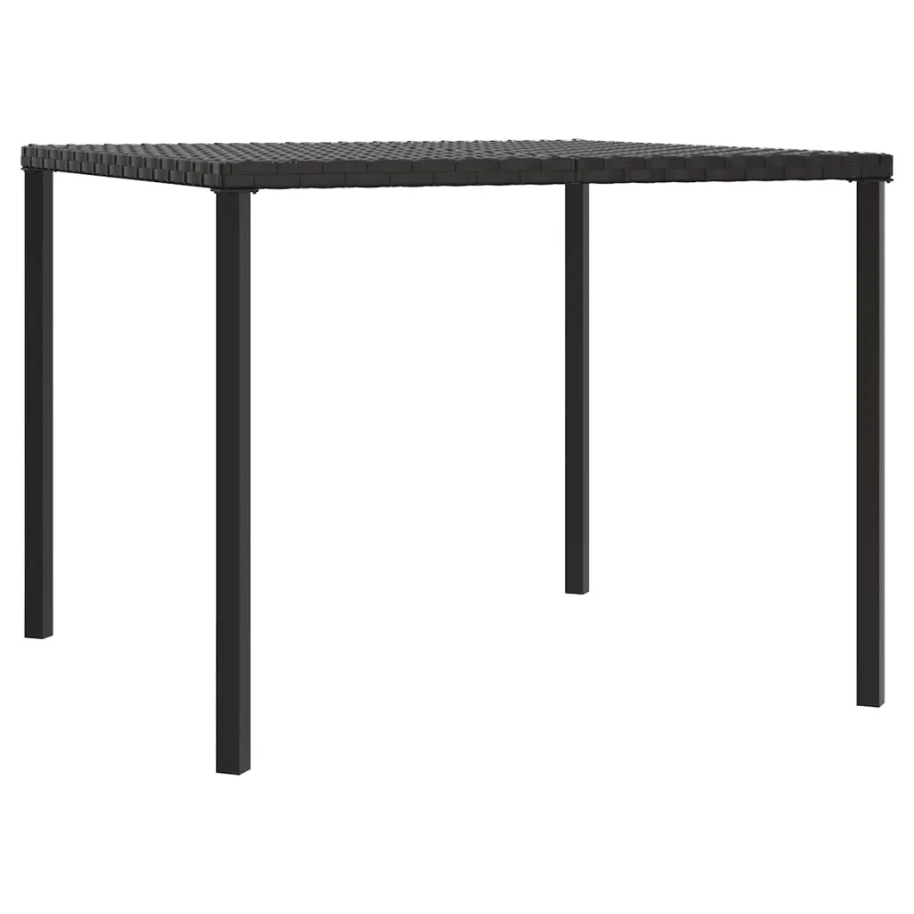 Set da Pranzo da Giardino 2 pz | Set Salotto da Giardino con Cuscini Nero in Polyrattan