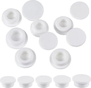 Placchette di riempimento di fori con silicone bianco, diametro interno 22-29mm, cappucci finiti morbidi e flessibili, impermeabili, per flessi e tubi.