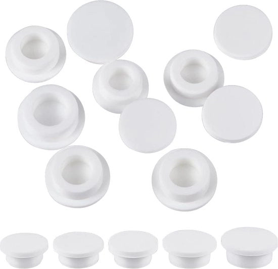 Placchette di riempimento di fori con silicone bianco, diametro interno 22-29mm, cappucci finiti morbidi e flessibili, impermeabili, per flessi e tubi.