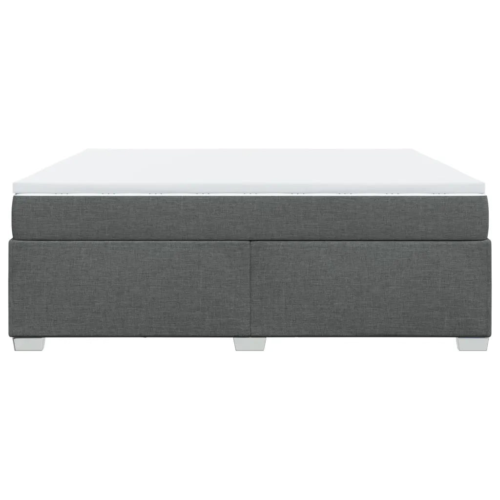 Giroletto a Molle con Materasso Grigio Scuro 180x200 cm Tessuto 3285152