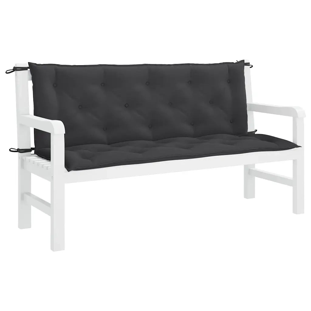 Cuscino per Panca Nero 150x(50+50)x7cm in Tessuto Oxford 315023