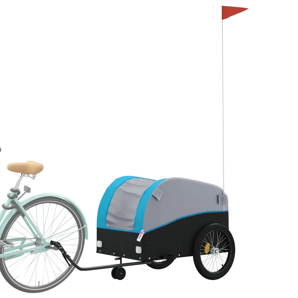 Rimorchio da Bici Nero e Blu 45 kg in Ferro CFW8339076