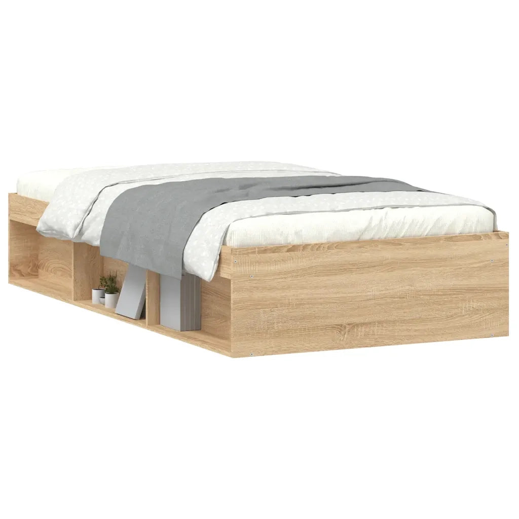 Letto singolo | Letto per adulti | Giroletto Rovere Sonoma 90x200 cm