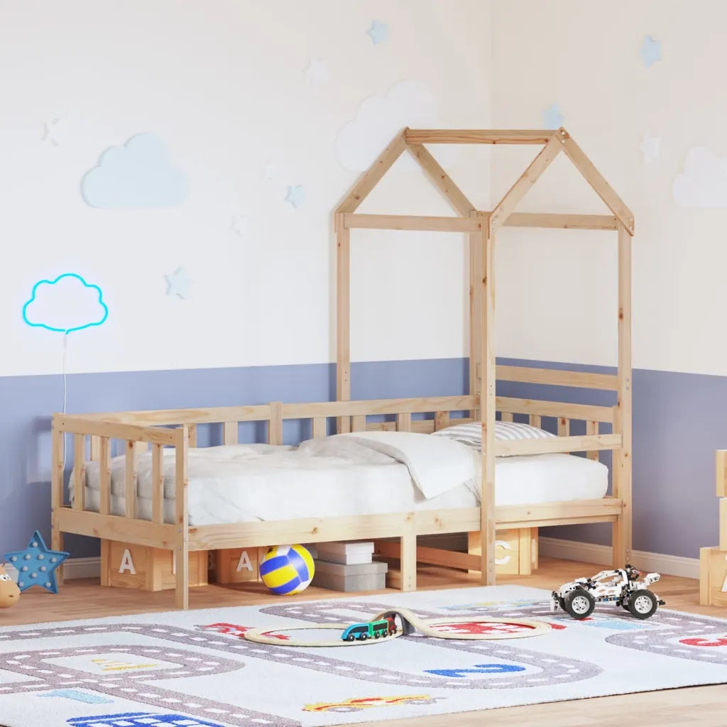 Dormeuse con Tetto 80x200 cm in Legno Massello di Pino