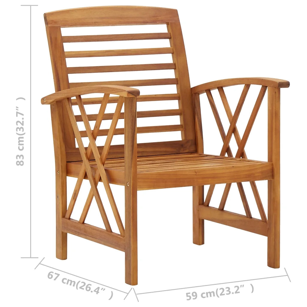 Set Divani da Giardino 5 pz in Massello di Acacia 3057986