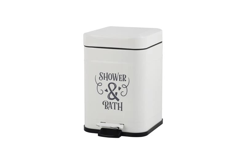 MA MAISON PATTUMIERA PER BAGNO DA 3 LITRI COLORE BIANCO STILE ROMANTICO CON PEDALE PER APERTURA
