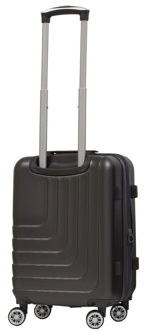 Trolley Valigia Bagaglio a Mano Rigida in ABS 4 Ruote TSA Ravizzoni Titanio Grigio